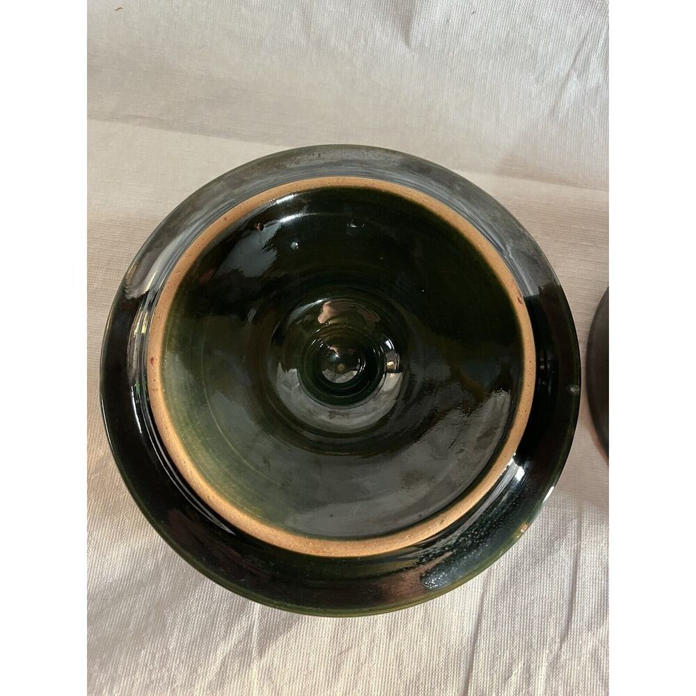 Beautiful Hand Turned Crock Set Signed - Picture 12 of 16